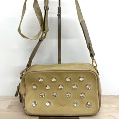 銀座かねまつ/Kanematsu ショルダーバッグ ビジュー ストーン ベージュ/ゴールド金具 レディース 鞄/ポーチ[OA05374]のサムネイル