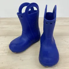 美品 crocs/クロックス レインブーツ 長靴 キッズ C12(18.5cm相当) ブルー/青 ハンドル付[OM03583]のサムネイル