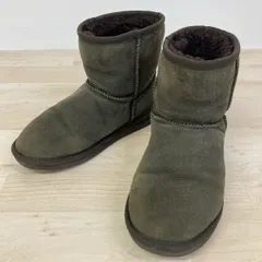 emu/エミュー ムートンブーツ 22cm カーキ系/オリーブ 裏ボア シープスキン/羊革 ショートブーツ レディース[OM03585]のサムネイル