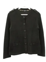 バーバリー ロンドン BURBERRY LONDON リブニット ジャケット カーディガン 2 ブラック 黒 トップス 上着 アウターのサムネイル