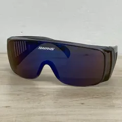 美品 SWANS スワンズ サングラス/ゴーグル 度なし ケース付 ブルー系レンズ ブラックフレーム スポーツ用品[OO00155]のサムネイル