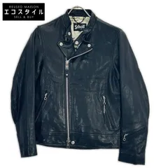 schott　ショット　3191054 ブラック REMIRELIEF アンカットバウンド レザー ライダース　XSのサムネイル