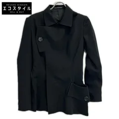 yohjiyamamoto　ヨウジヤマモト　22AW ブラック FE-J66-100 ウール100 ペプラムデザイン ジャケット　1のサムネイル