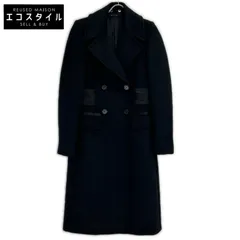 GUCCI　グッチ　135203 Z1053 ブラック ウールアンゴラ 切り替えデザイン ロングコート　40のサムネイル