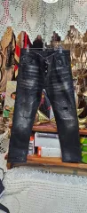 DSQUARED2 댄싱 スクラッチ ブラック デニム パンツのサムネイル