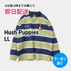 Hush Puppies ハッシュパピー ポロシャツ LL ボーダー柄 長袖 レディースのサムネイル