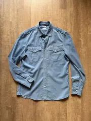 110 BRUNELLO CUCINELLI(ブルネロクチネリ) ウェスタン シャツ (L)のサムネイル