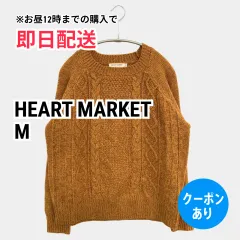 HEART MARKET ハートマーケット ニット/セーター M ブラウン ウール・ニット その他総柄 ミドル丈 長袖 スクエアネック レディースのサムネイル