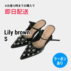 Lily brown リリーブラウン パンプス S ブラック エナメル 無地 ビジュー ポインテッドトゥ ピンヒール 5.1～7cm ストラップあり レディースのサムネイル