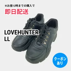 LOVEHUNTER ラブハンター スニーカー LL ブラック 無地 紐 ローカット レディースのサムネイル
