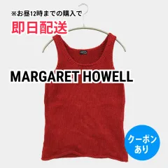 MARGARET HOWELL マーガレットハウエル タンクトップ レッド 無地 カップなし レディースのサムネイル