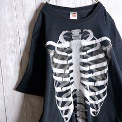 インパクト抜群】SKELETON T-shirt スケルトン ブラック 骸骨 骨格