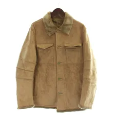 メンズメルローズ MEN'S MELROSE ジャケット フェイクムートン 上着 3 茶 ブラウン 無地 ファー襟 長袖 /AP ■MAのサムネイル