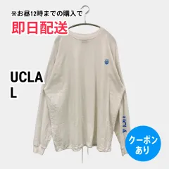 UCLA ユーシーエルエー Tシャツ/カットソー L ホワイト 無地 ワンポイント ブランドロゴ ミドル丈 長袖 クルーネック(丸首) メンズ レディースのサムネイル