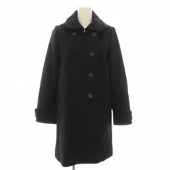 アーバンリサーチ ドアーズ URBAN RESEARCH DOORS ショールカラー2WAYロングコート アウター フード ウール 38 紺 ネイビー DR62-27M013 /YT ■KCのサムネイル