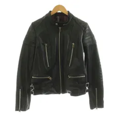 ジースターロウ G-Star RAW BIKER SOLID LEATHER SLIM JKT シングルレザーライダースジャケット ジップアップ M 黒 ブラック 92351F 7370 990 /KUのサムネイル