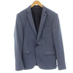 ザラ ZARA テーラードジャケット シングル 1B 裏地メッシュ 50 紺 ネイビー /HNのサムネイル