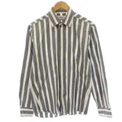 メンズメルローズ MEN'S MELROSE アイディウェアリング EYE.D WEARing ボタンダウンシャツ カジュアルシャツ 長袖 ストライプ 4 白 ホワイト グレー A0492FB212 /HNのサムネイル