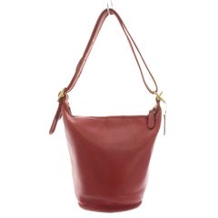 希少・美品】オールドコーチ ショルダーバッグ 巾着 レッド レザー