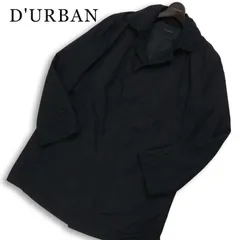 D'URBAN ダーバン 通年★ 総裏 ミドル 高級 ステンカラー コート Sz.L メンズ 黒のサムネイル