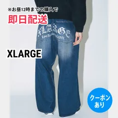 XLARGE エクストララージ デニムパンツ ブルー フルレングス 無地 ワンポイント ブランドロゴ スタンダード ストレート レギュラー ヴィンテージ レディースのサムネイル
