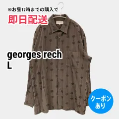 georges rech ジョルジュレッシュ シャツ/ブラウス L グレー その他総柄 ロング丈 長袖 レギュラーカラー メンズのサムネイル