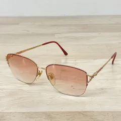 LANCEL ランセル サングラス 度なし ケース付 58□15-128 ゴールド×レッド系 グラデーションレンズ FRAME JAPAN 日本製[OI03925]のサムネイル
