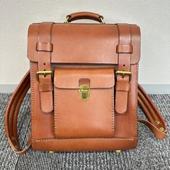新品同様】 現行 ヘルツ ボンサックリュック ハードレザー チョコ