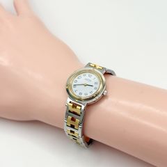 クリッパー】HERMES エルメス 時計 'コンビモデル' ホワイト☆極美品