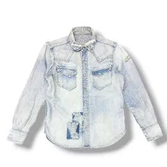 TMT CRUSH DENIM-SHIRT  デニムシャツ ティーエムティー TSH-S1304 インディゴ S （20073M）のサムネイル