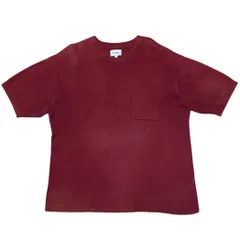 BEAMS ビームス 半袖ニット Tシャツ ポケット付き ボルドー ワインレッド S コットンのサムネイル