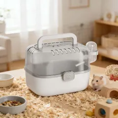 IYOIYA ハムスター キャリーケース 給水機付き 小動物 通院 移動用 キャリー 軽量 持ち運びのサムネイル