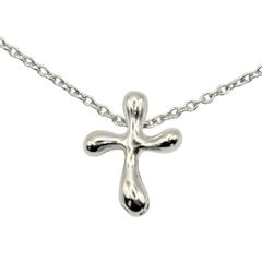 美品】TIFFANY&Co. ティファニー ネックレス スモールクロス シルバー