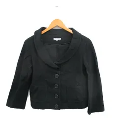 ジュンコシマダ JUNKO SHIMADA ショールカラージャケット コットン シンプル 38 ブラック 黒 /KT35のサムネイル