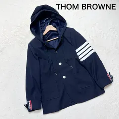 THOM BROWNE トムブラウン 4BAR フーデッド テーラードジャケット ブレザー ネイビーのサムネイル