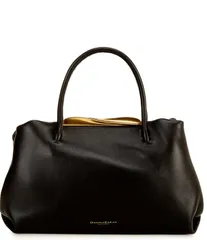 ダナキャラン レディース バッグ Donna Karan Poplin Small Satchel Handle Bag BlackGold ブラックのサムネイル