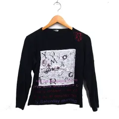 センソユニコ Senso unico &.EYCIA ロゴ プリント Tシャツ カットソー 長袖 コットン 綿 38 ブラック 黒 /FT31のサムネイル