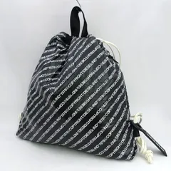 DIESEL / ディーゼル ◆ナップサック/巾着/ロゴプリント/ブラック×ホワイト X06782  レディースファッション【中古】 のサムネイル