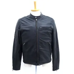 DEGNER × 花山 ◆シングルライダースジャケット/羊革/西陣織/和柄/ブラック/M  メンズファッション【中古】  【代引不可】【同梱不可】のサムネイル