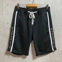 24karats ハーフパンツ ジャージ ショーツ ショートパンツ M サイドライン ロゴ 刺繍 ブラック 黒 メンズ SU-43-28のサムネイル