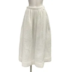 CHANEL(シャネル) ロングスカート サイズ34 S レディース美品  - P78881 白 2025年/ワッフル コットンのサムネイル