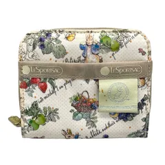 LESPORTSAC(レスポートサック) 2つ折り財布 - 白×ベージュ×マルチ ピーターラビットのサムネイル