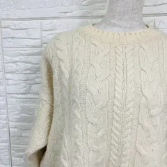 英国製 Oldderby Knitwear ケーブルニット S ウール100%のサムネイル