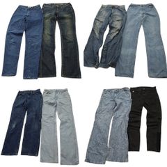 古着卸 まとめ売り ラングラー 黒色 ブラック デニムパンツ 8枚セット ( メンズ 34 ) ストレート アメカジ ５ポケット 中古 古着 NF8405 古着卸 まとめ売り ラングラー 黒色 ブラック デニムパンツ 8枚セット