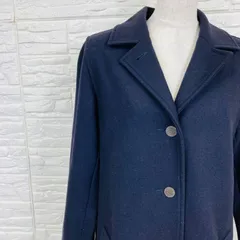 agnes b. アニエスベー ウール チェスターコート ネイビー サイズ1のサムネイル