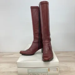 REGAL/naturalizer ナチュラライザー ロングブーツ 24.5cm WI C85B ボルドー/ワインレッド系 サイドジップ 日本製[OB04333]のサムネイル
