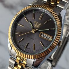 稼働品 SEIKO セイコー5 自動巻き 80s ヴィンテージ ディープグリーン