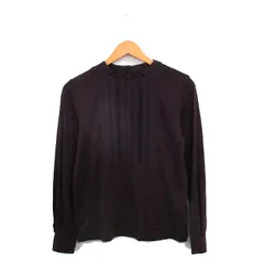 ジェイプレス J.PRESS カットソー Tシャツ 長袖 フリル ウール シンプル M パープル 紫 /KT12のサムネイル