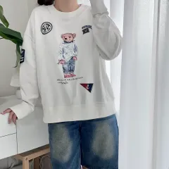 ポロ 白 パッチ クマ スウェット Mのサムネイル