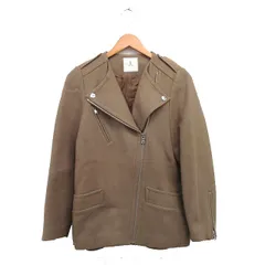 アダムエロペ Adam et Rope' ダブルライダースジャケット ウール シンプル 36 ブラウン 茶 /KT34のサムネイル